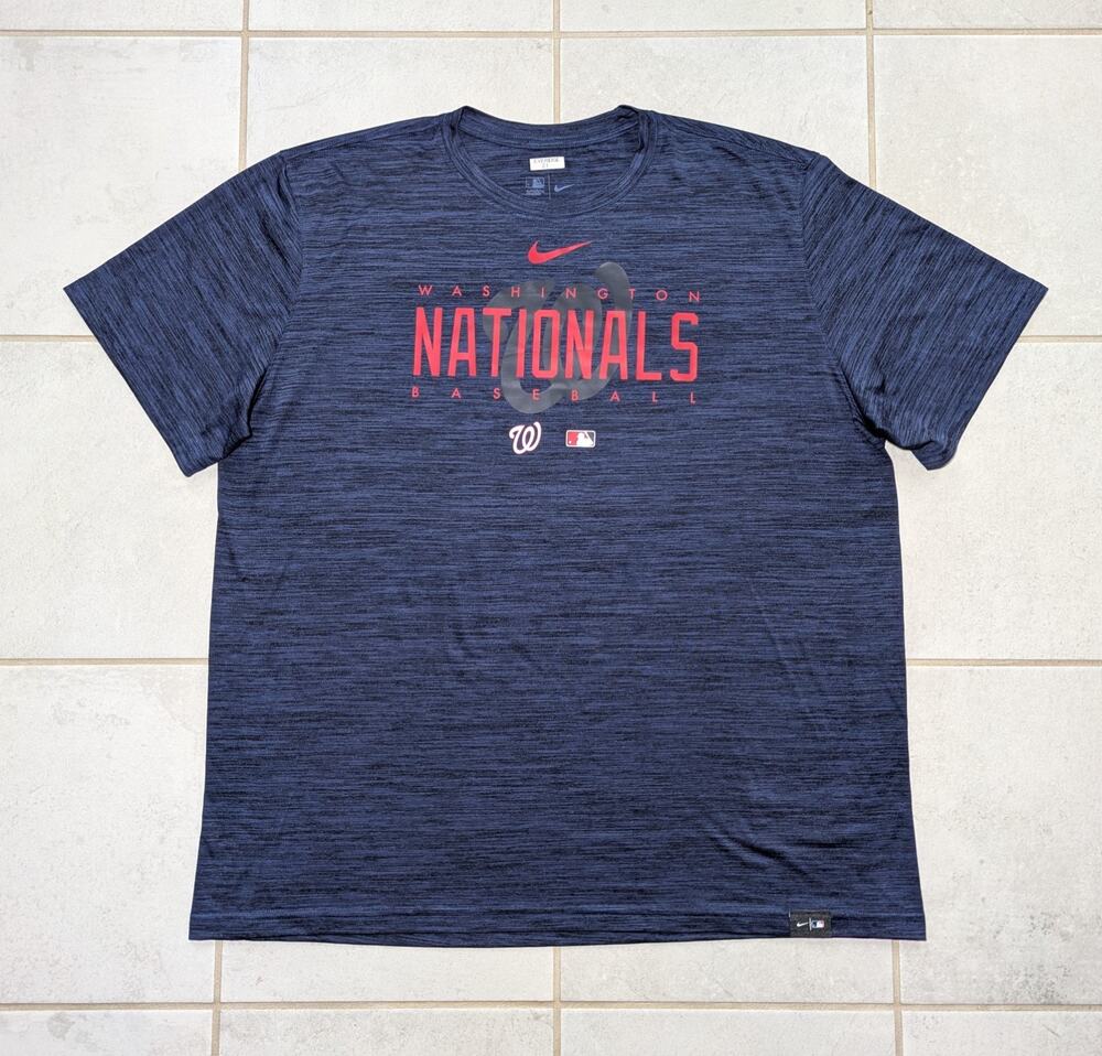 Nike Men's XXL Washington Nationals Shirt MLB Baseball Dri Fit Player Issue